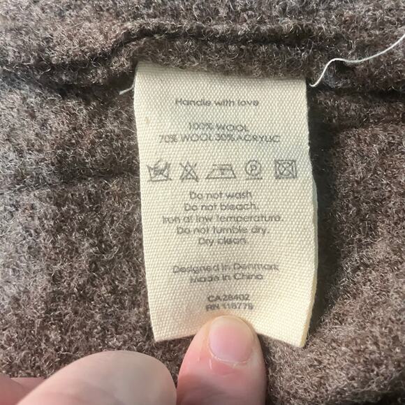 Anthro Gro Abrahamsson Arslan Asymmetric Wool Sweater Jacket-M - Picture 8 of 14